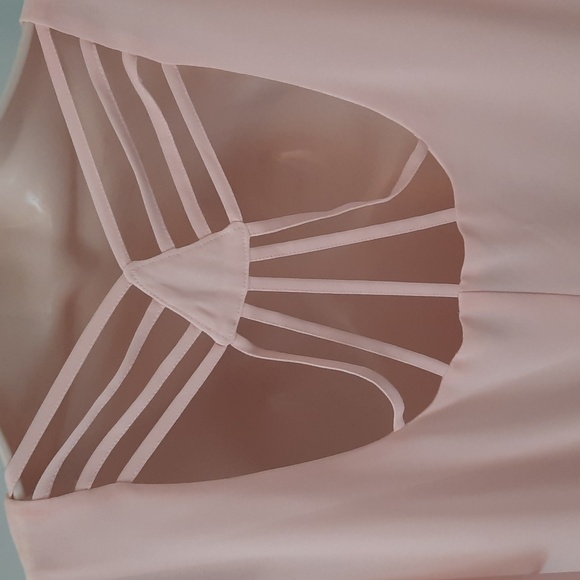 NWT BCX Pink Butterfly Chiffon Style Blouse sz Large - Picture 4 of 5